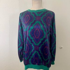 Satin printed blouse/sweater